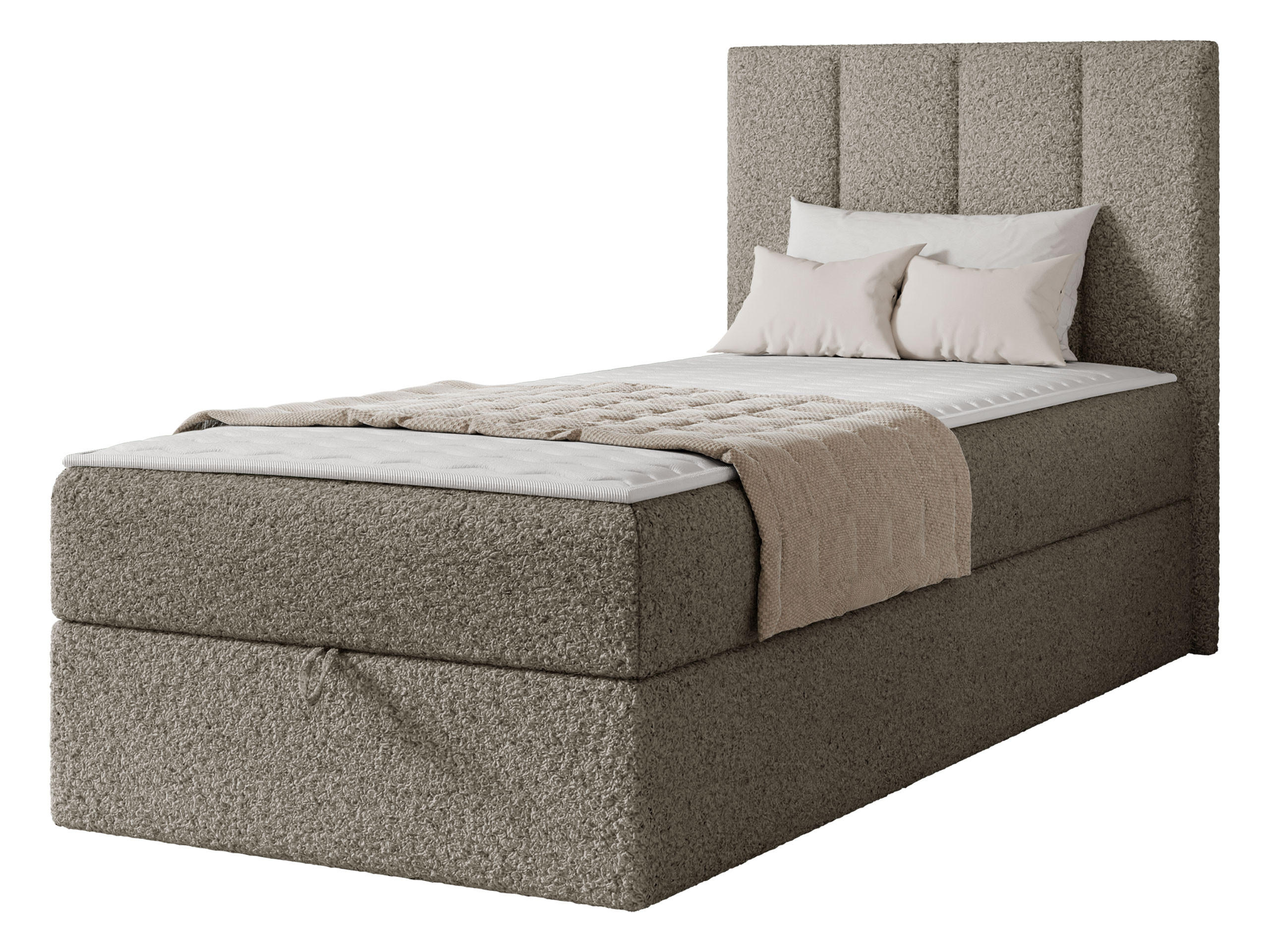 Mirjan24 Boxbett Hellbraun 80x200 cm