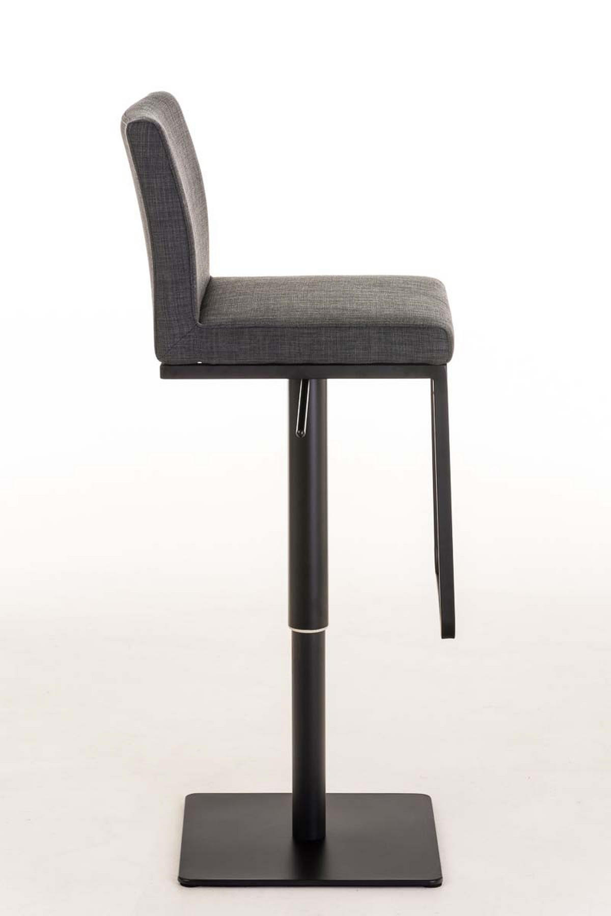 BARHOCKER Stoff Dunkelgrau - Dunkelgrau/Schwarz, Textil/Metall (42/86/44cm) - CLP