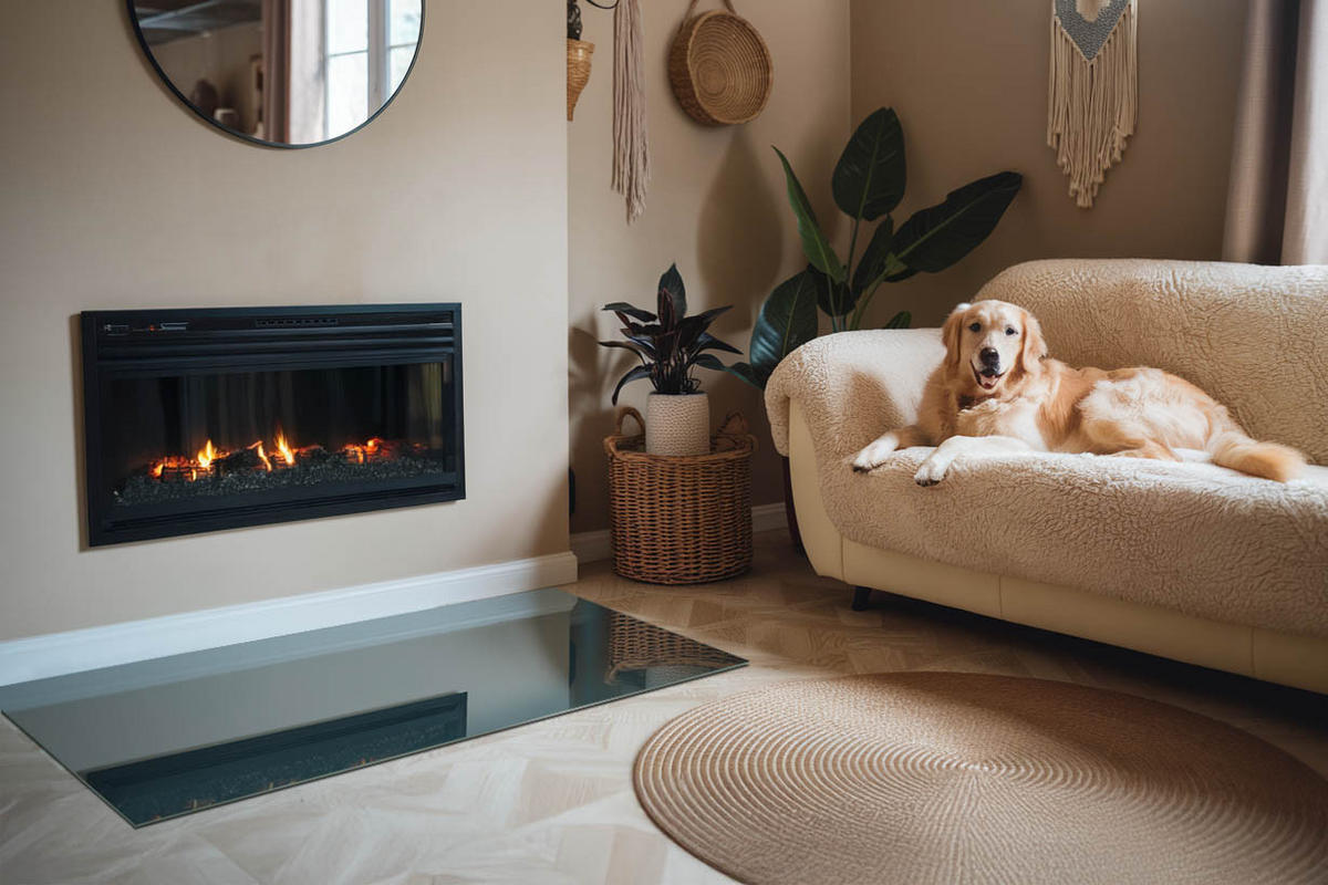 GLASPLATTE für Kamin 140x70 cm Türkis - Türkis, Glas (140/70/0.4cm) - ArtPrintCave