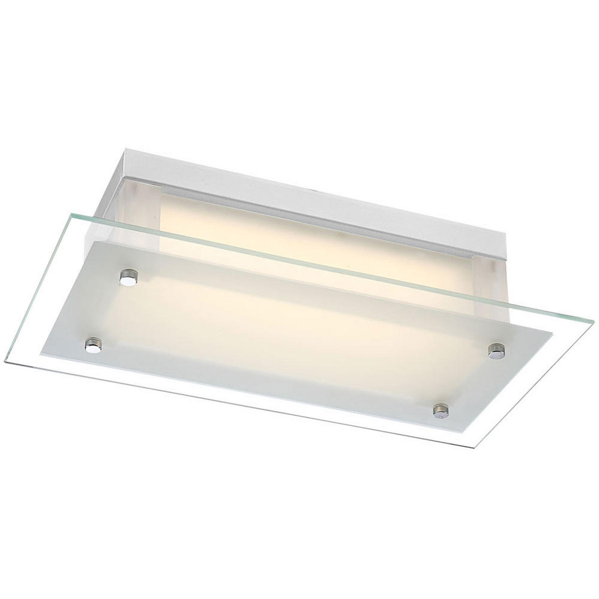 LED DECKENLEUCHTE Metall Glas Klar - Klar, Glas (36/19/9.7cm) - Globo Lighting