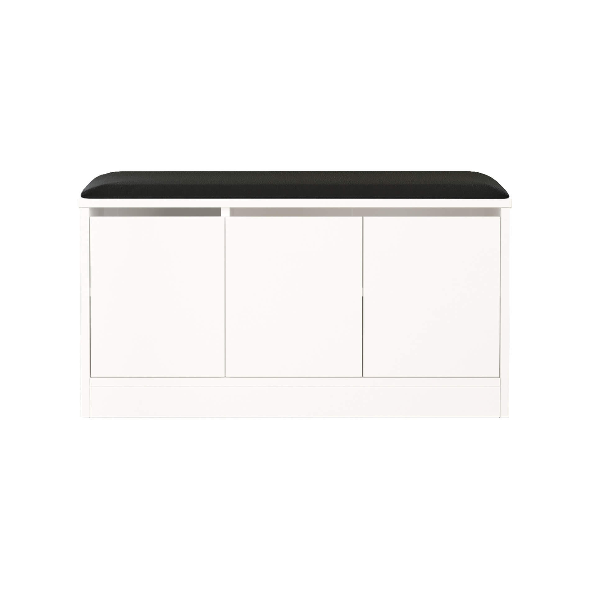 SCHUHBANK Weiß 35,5/89,5/46 cm - Weiß, Holzwerkstoff (89.5/46/35.5cm) - Mobili Rebecca