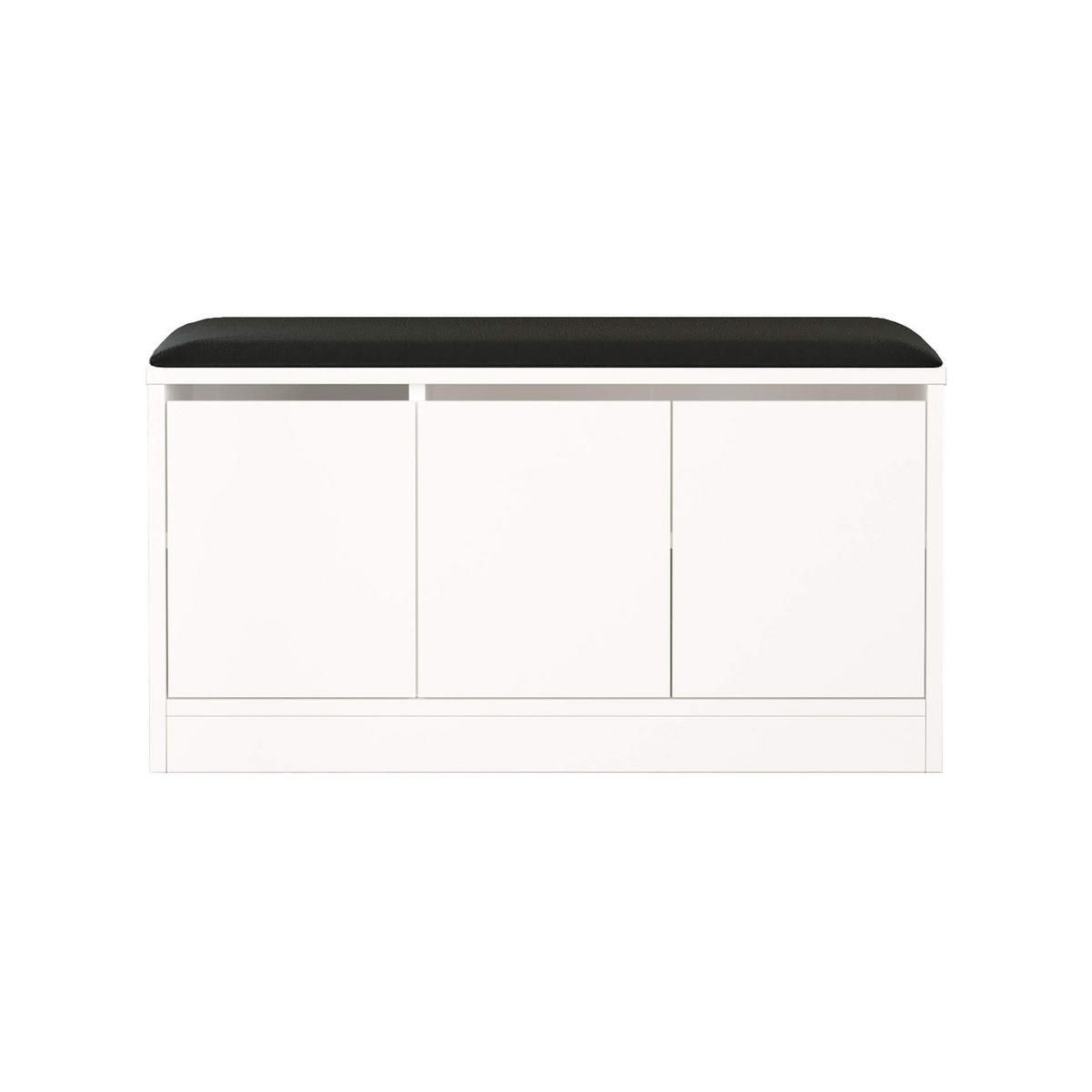 SCHUHBANK Weiß 35,5/89,5/46 cm - Weiß, Holzwerkstoff (89.5/46/35.5cm) - Mobili Rebecca