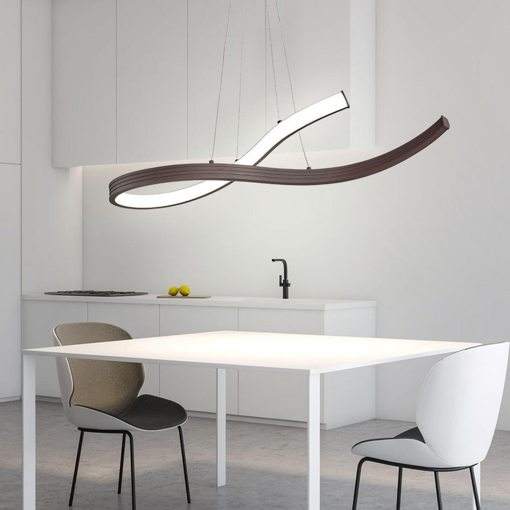 Thumbnail - Led, Braun, Metall, 29x160x90 cm, Lampen & Leuchten, LED Beleuchtung, LED-Hängeleuchten