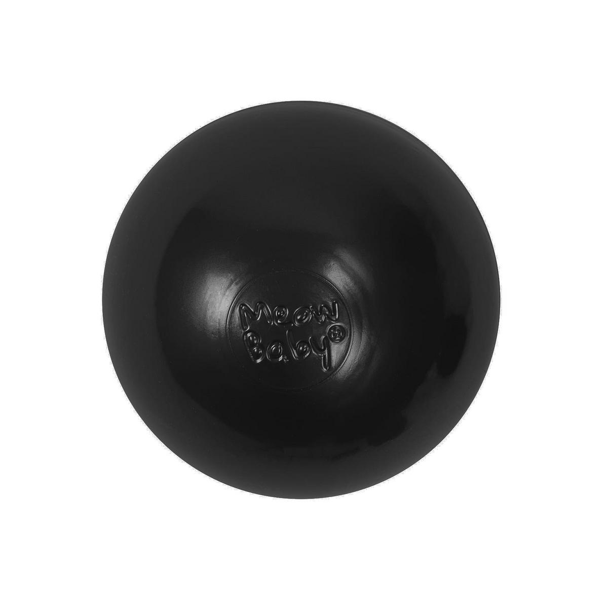 BÄLLE für Bällebad, Kinder Spielbälle, Plastikbälle 50 pcs.: Schwarz - Schwarz, Textil (7/7/7cm) - MeowBaby