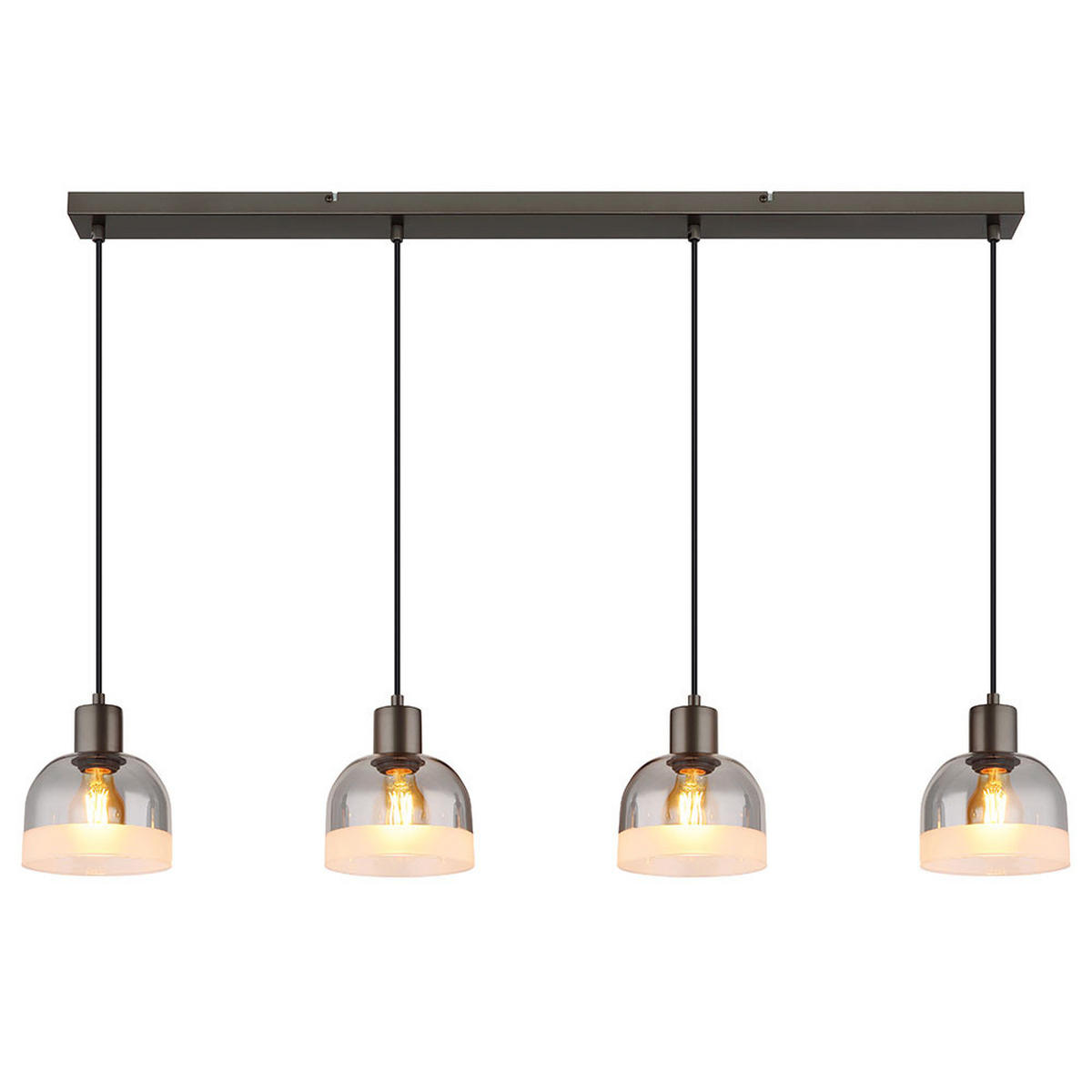 HÄNGELEUCHTE KAIRO - Schwarz, Glas (105/15/120cm) - Globo Lighting