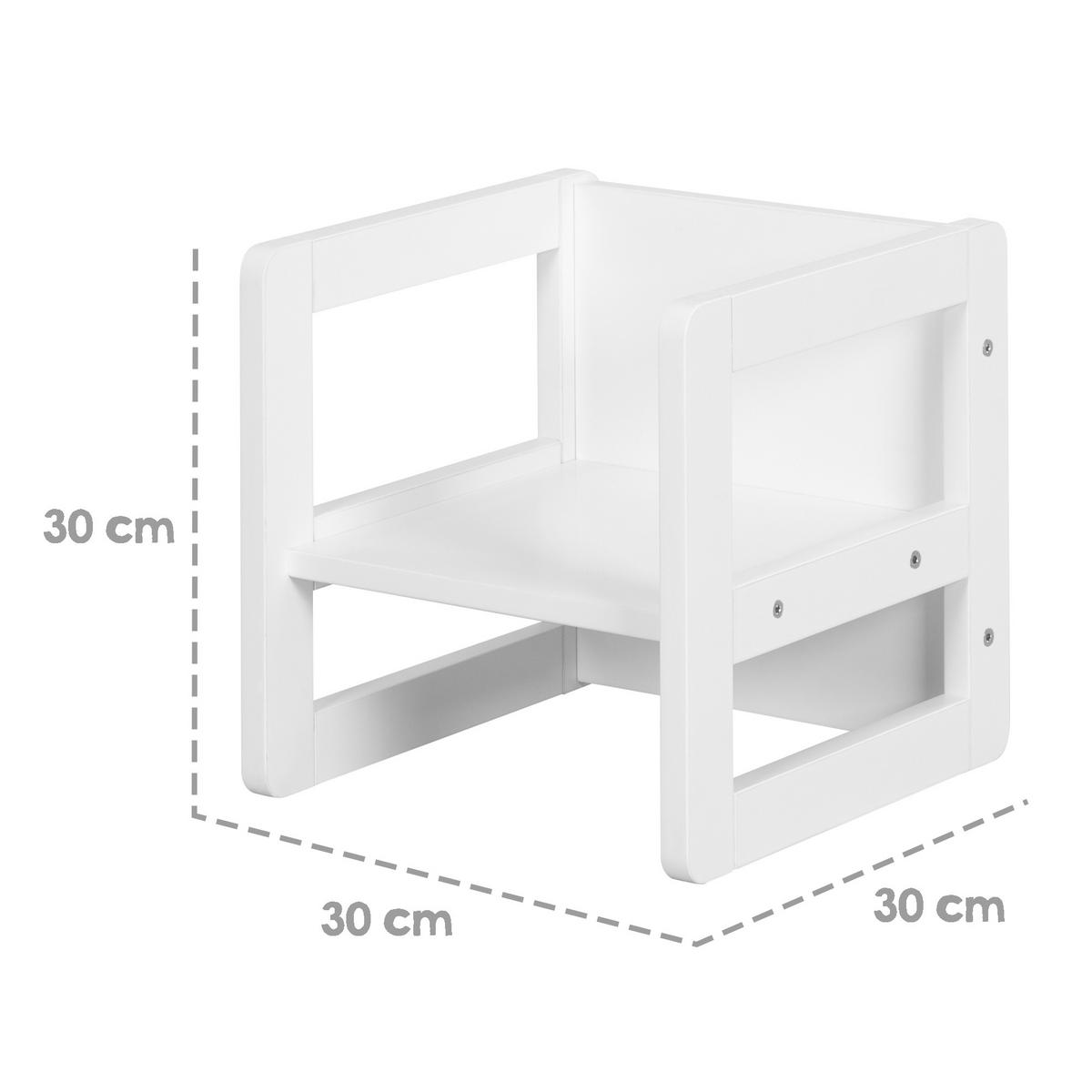 KINDERSITZGRUPPE 3in1 - Weiß, Holzwerkstoff (61/30/44cm) - Roba