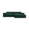 MODULARES-ECKSOFA rechts Jodie aus strukturiertem Stoff grün 3 Sitzplätze - Grün, Textil (166/224cm) - Micadoni