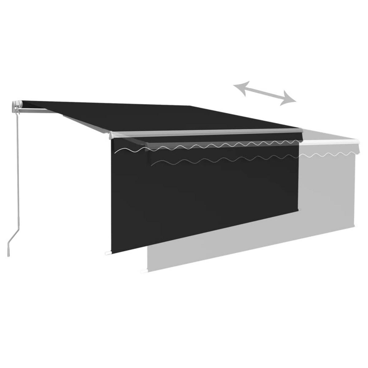 MARKISE Manuell Einziehbar mit Rollo 3x2,5 m Anthrazit - Anthrazit, Metall (300/1/300cm) - furnicato
