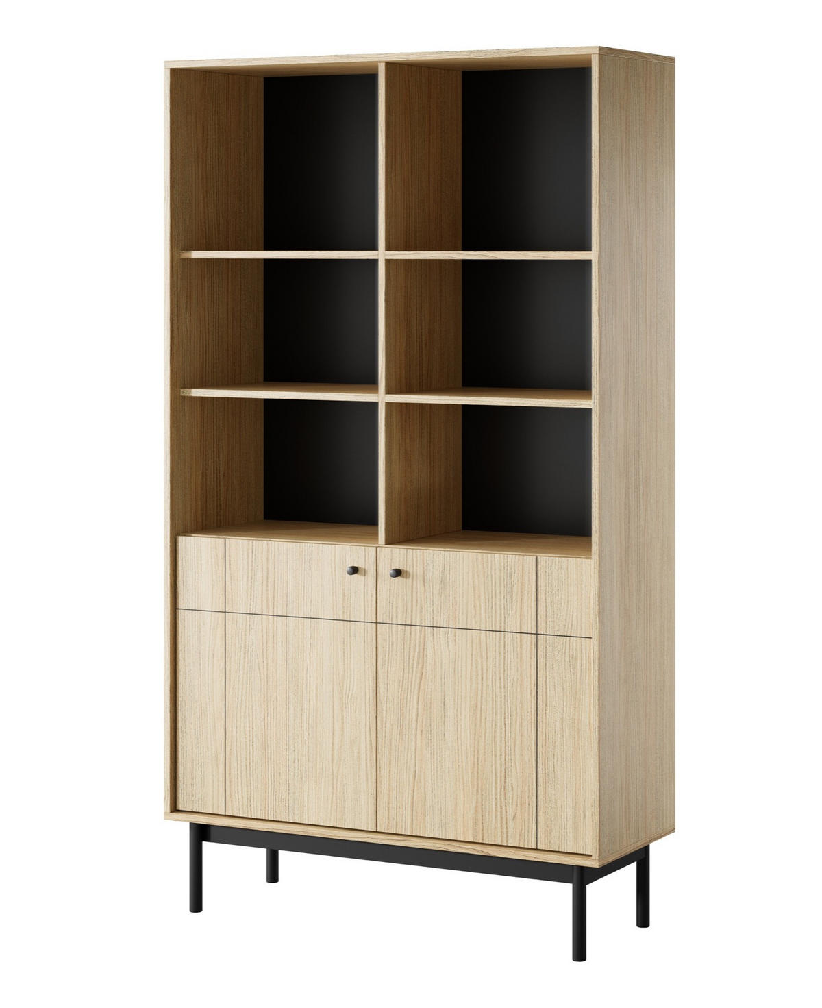 BÜCHERREGAL Japandies Eichenholzoptik 104 cm - Eichefarben, Holzwerkstoff (103.5/184.6/39cm) - Selsey