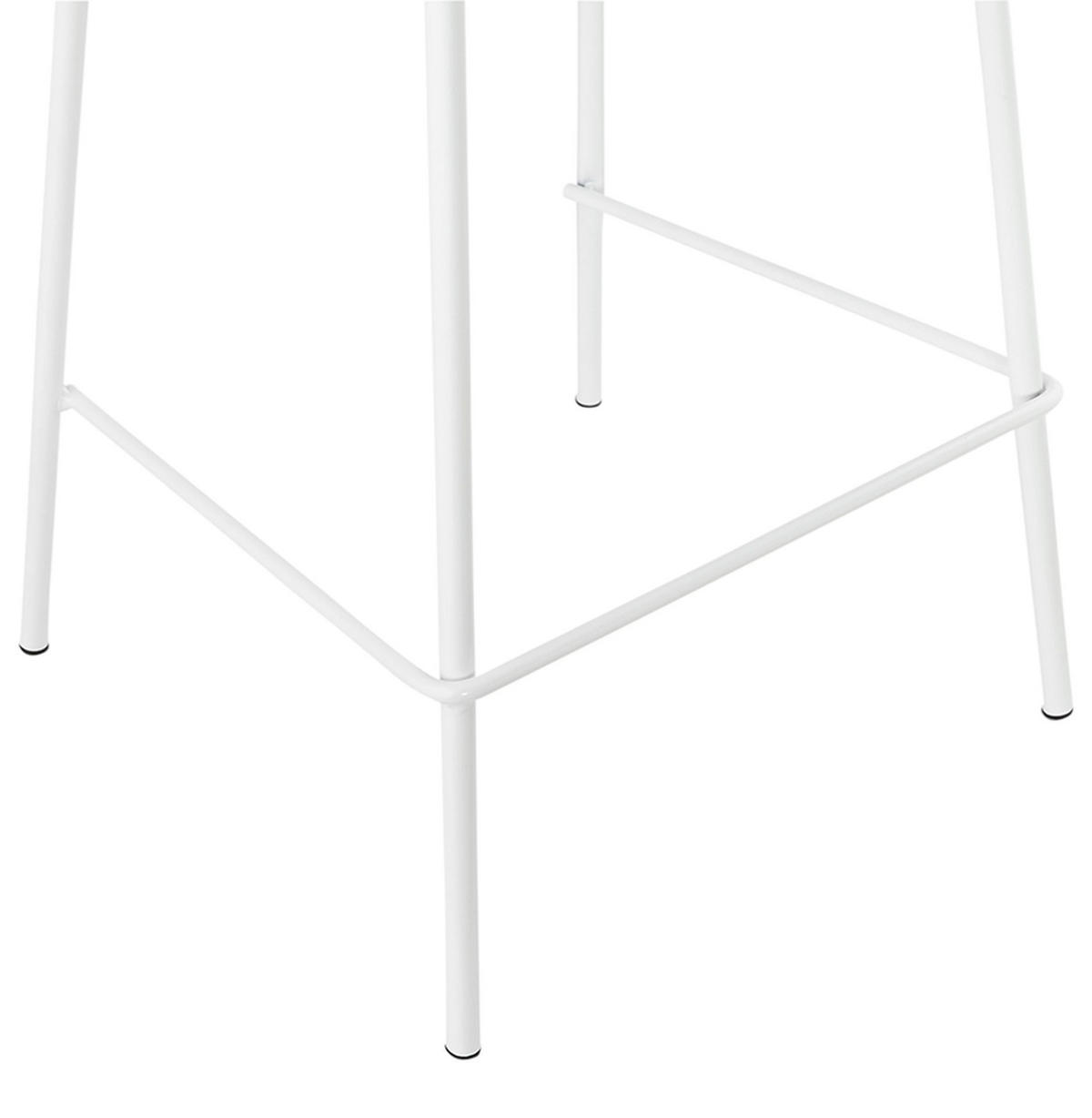 BARHOCKER COOKIE Mini weiß - Schwarz, Metall (41/86/41cm) - Légia Home