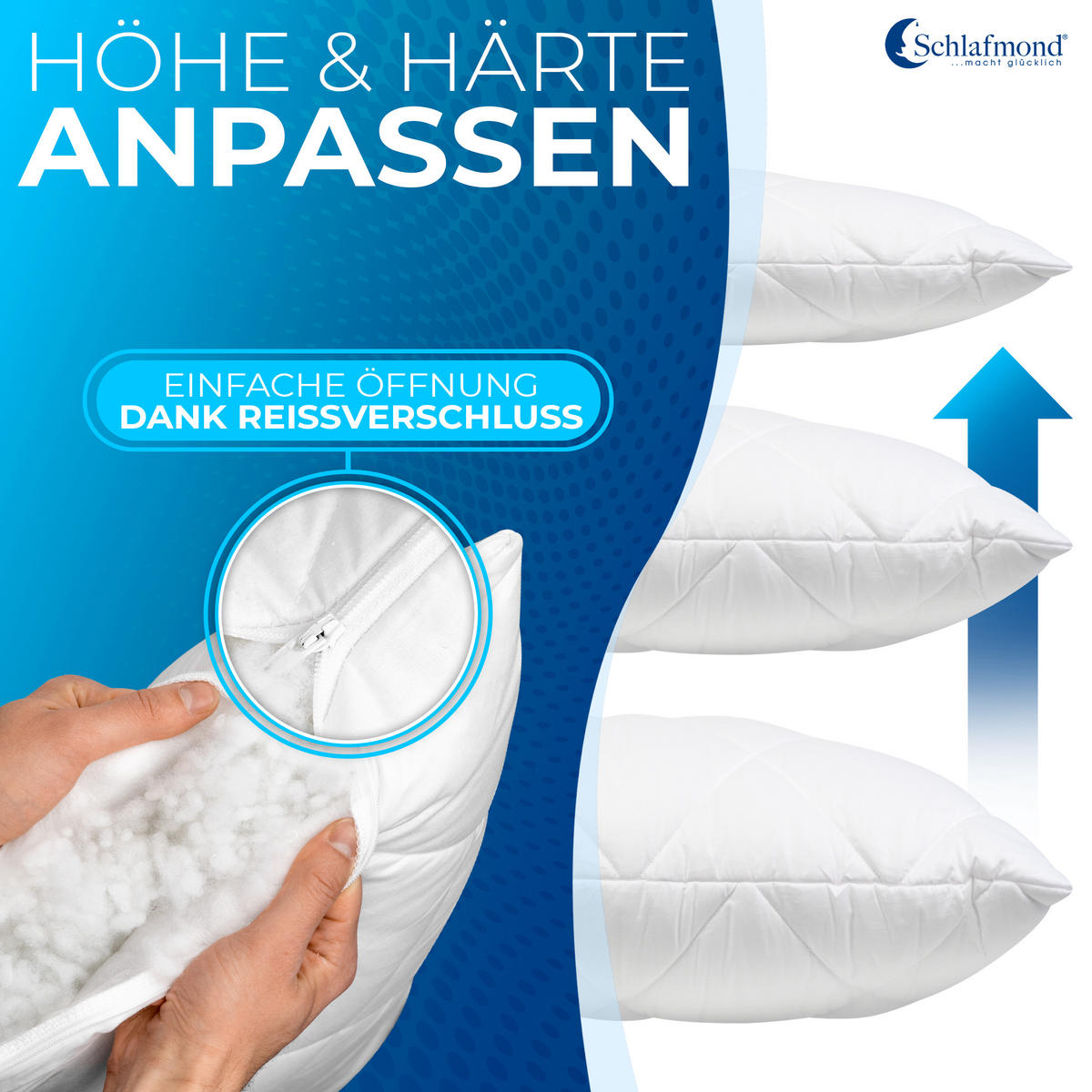 KOPFKISSEN Medicus Clean 80/80 cm, Allergikerkissen - Weiß, Naturmaterialien (80/80cm) - Schlafmond