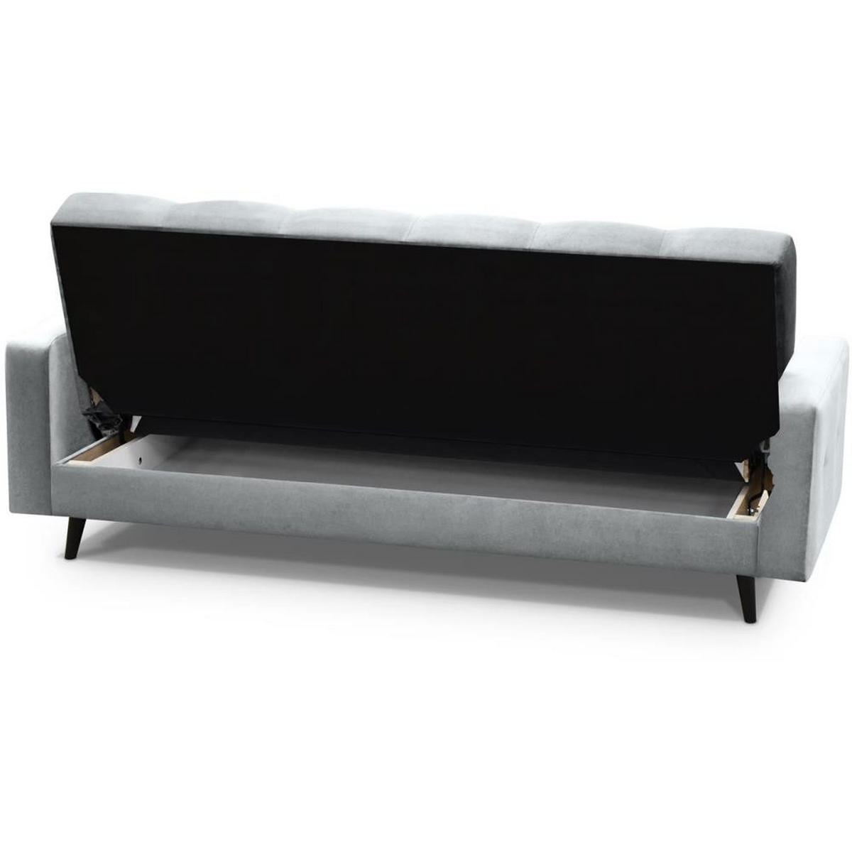 3-SITZER Schlafsofa Nancy Bis hellgrau - Hellgrau, Holz/Textil (220/89/93cm) - Beautysofa