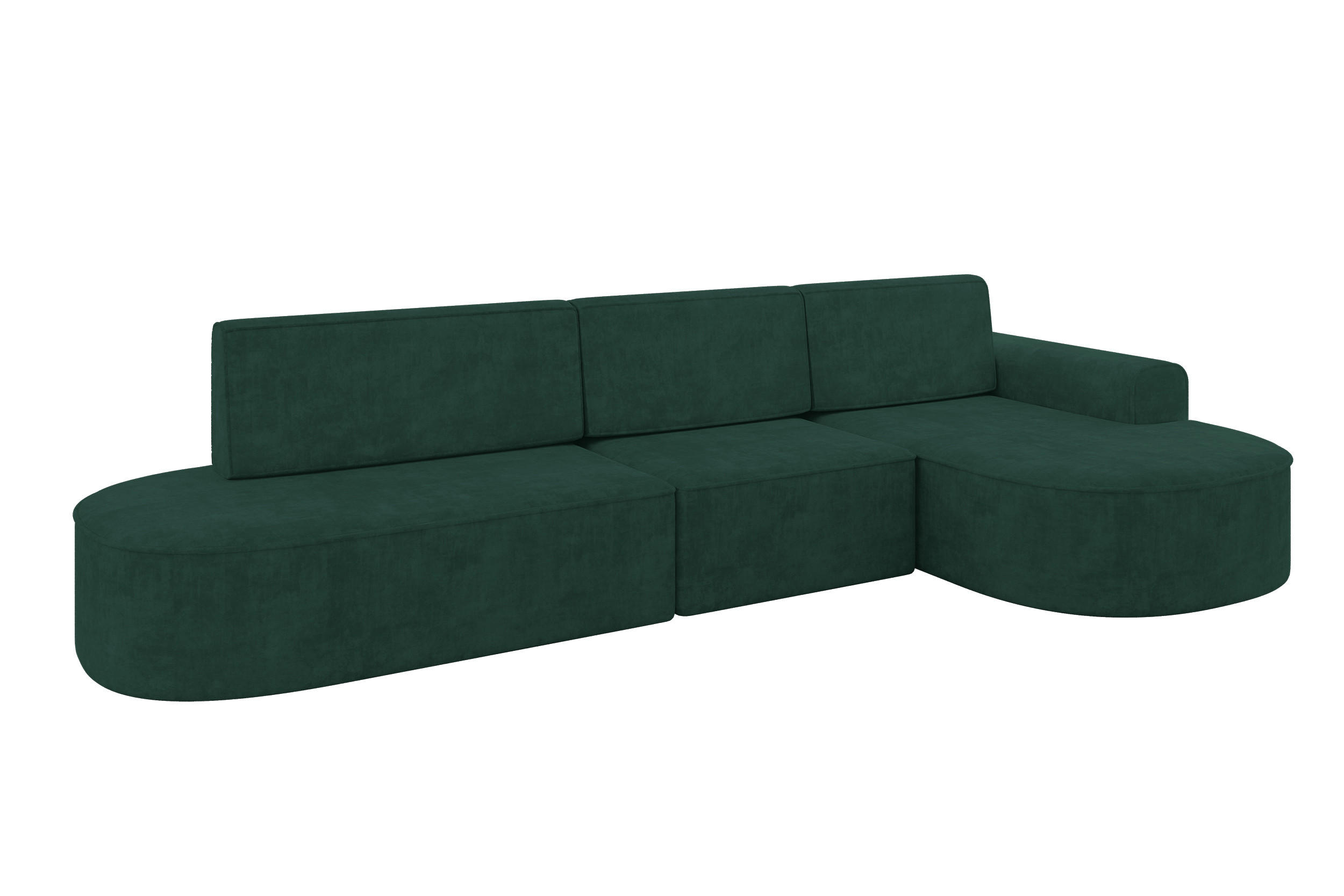 Altdecor Ecksofa Waldgrün 368x167 cm