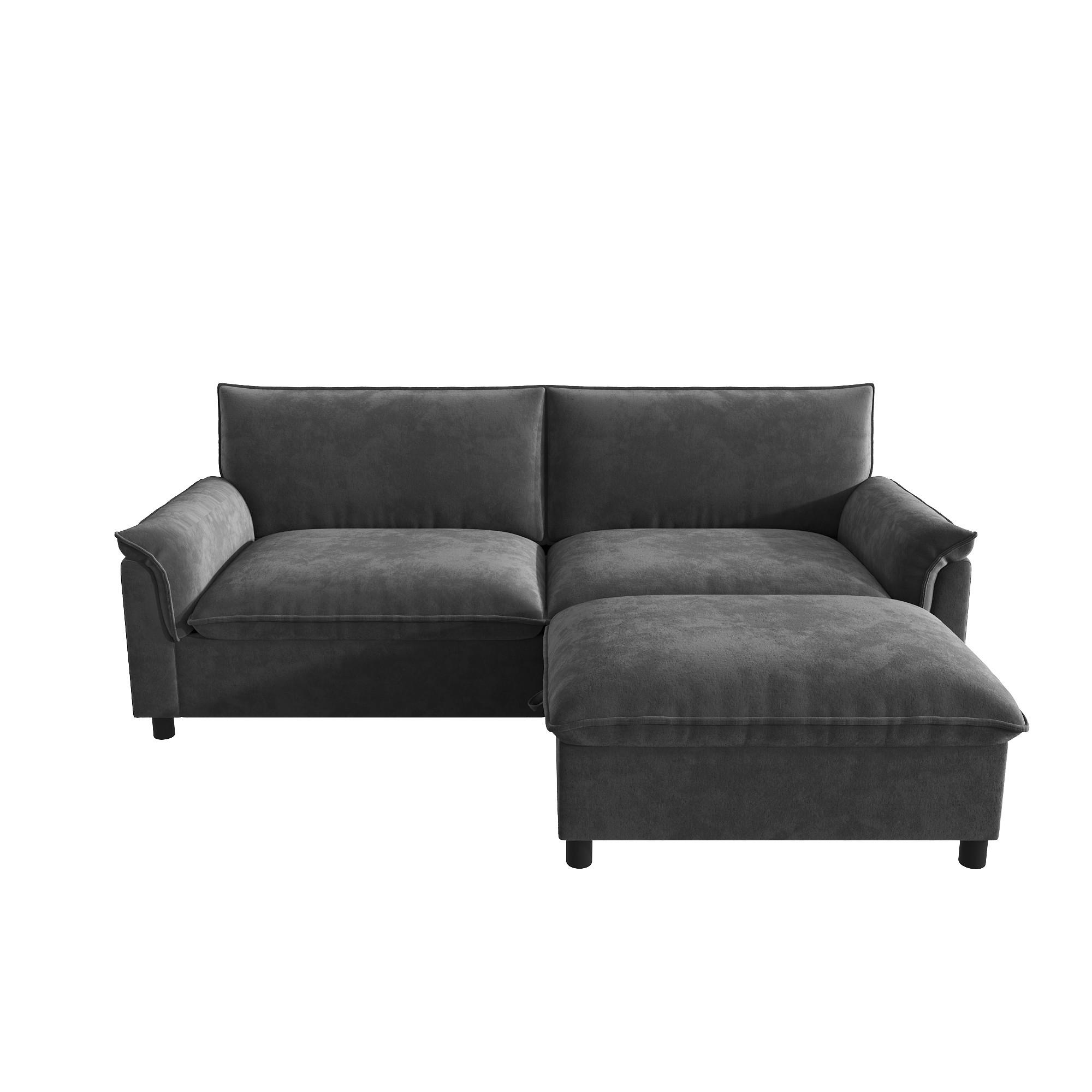 XXXLutz Ecksofa Grau 216x77 cm