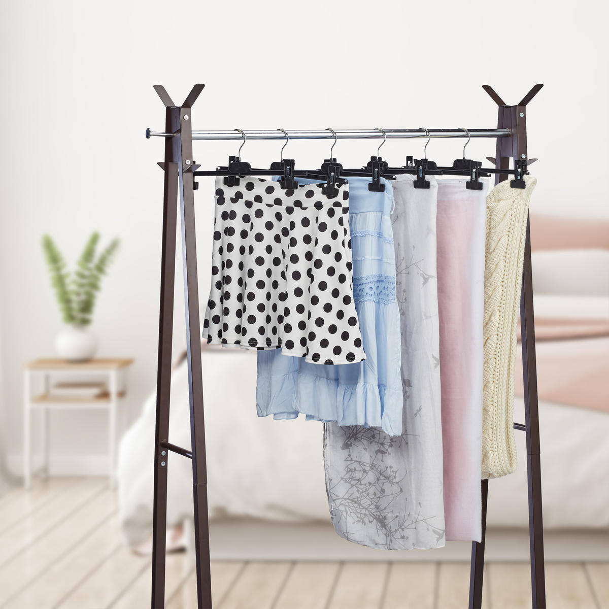 10XKLJUKICE za hlače - črna, kovina/umetna masa (36/14/3cm) - Relaxdays