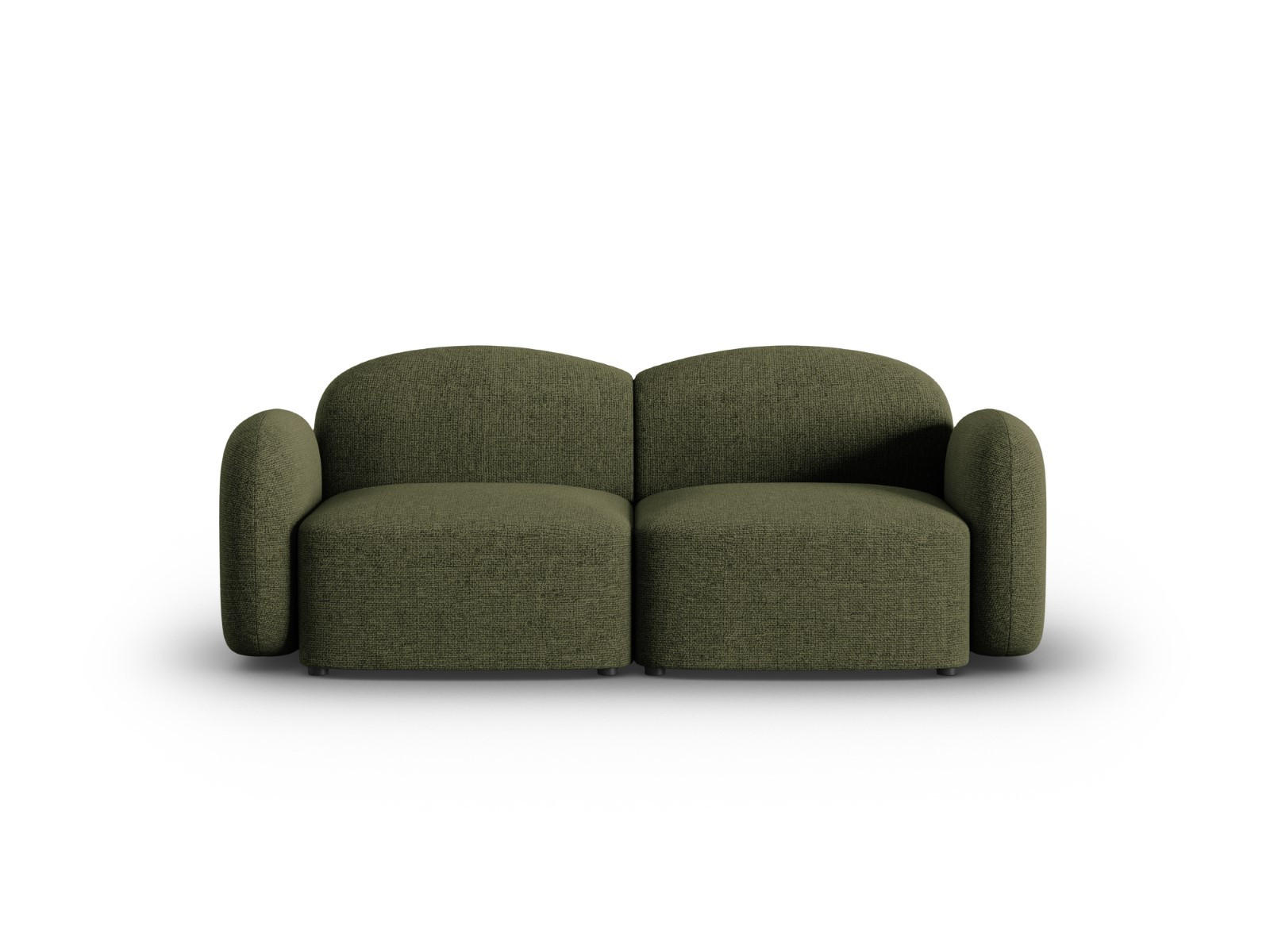SOFA Blair aus Chenille-Stoff grün meliert 2 Sitzplätze - Grün, Textil (87/80/194cm) - Micadoni