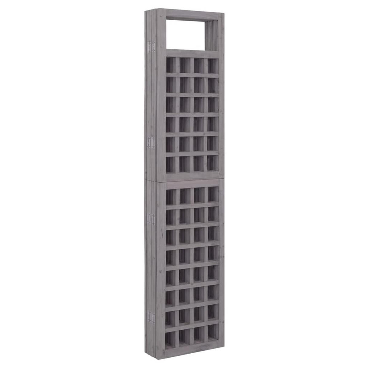 SPALIER/PARAVENT 6-Teilig Massivholz Tanne Grau 242,5/180 Cm - Grau, Holz (180/180/242.5cm) - vidaXL