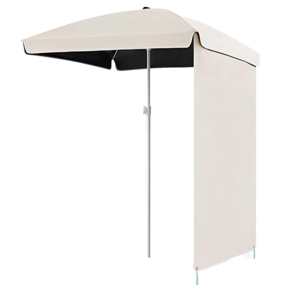 SONNENSCHIRM, cremefarben, UPF≥50+, Schirmdurchmesser: 160cm - Beige, Kunststoff (160/160cm) - Weltevree