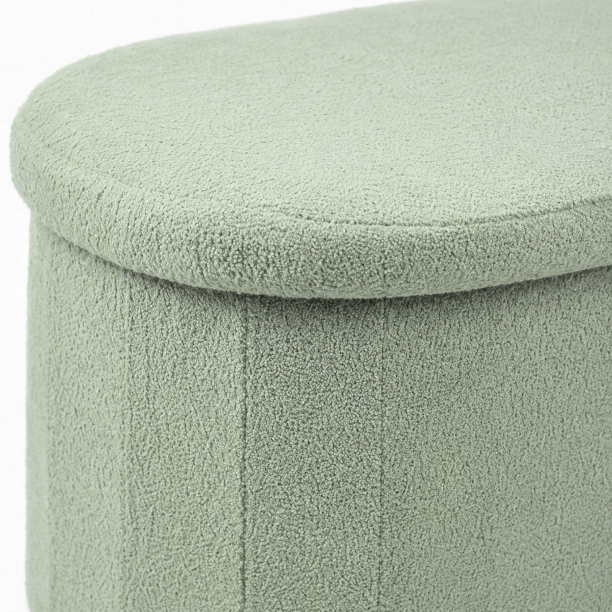 LAVICE Šalvějová s úložným prostorem teddy čalounění 76 cm - tyrkysová, kompozitní dřevo/textil (76/38/38cm) - Relaxdays