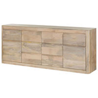 SIDEBOARD Mango 200x40x80 weiß lackiert TORONTO #370 - Weiß, Holz (200/80/40cm) - Massivmoebel24