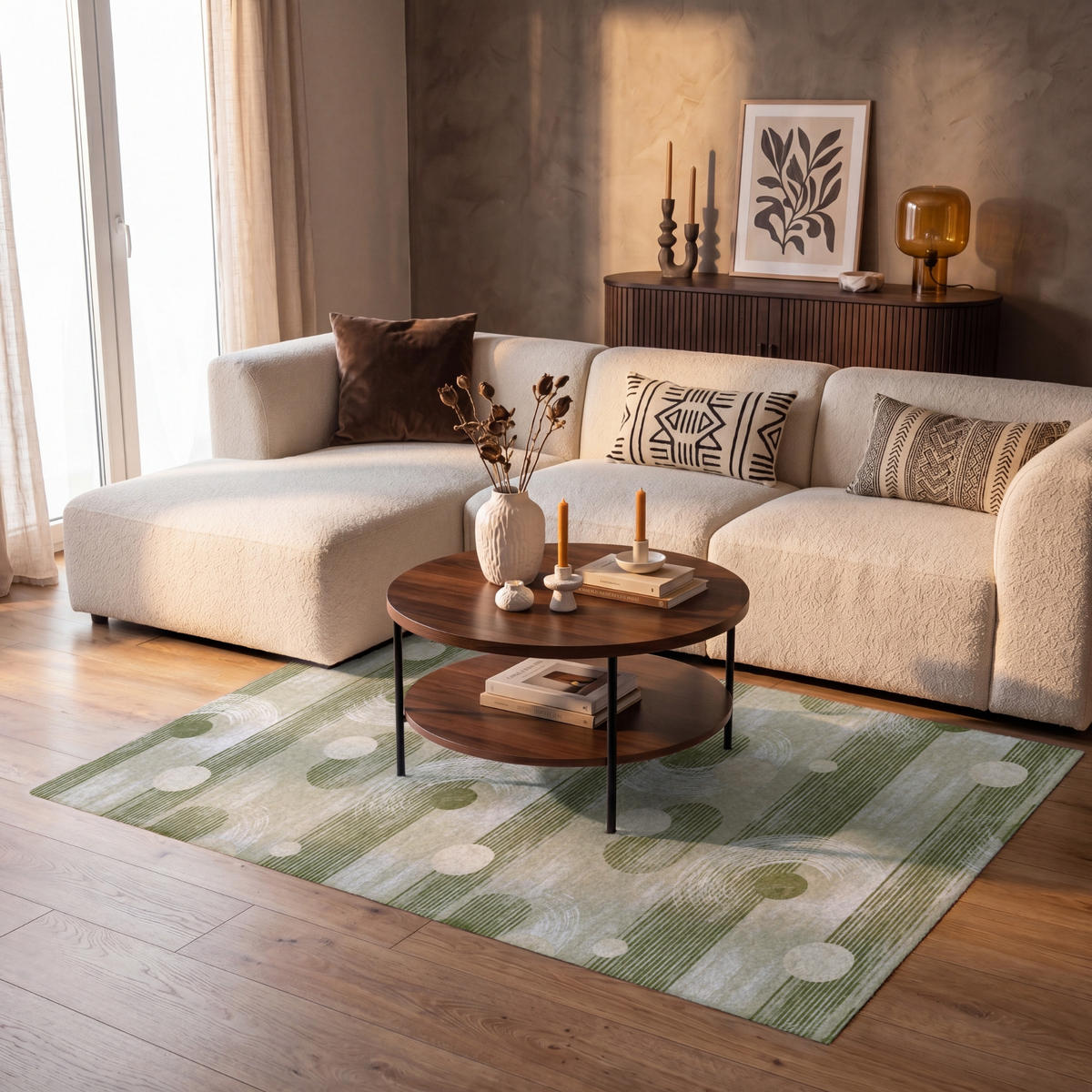 KOBERCE - Umelecké - Moderné - Zelené - 150x90 cm - olivovozelená, textil/plast (150/0.4cm) - OnlyWow