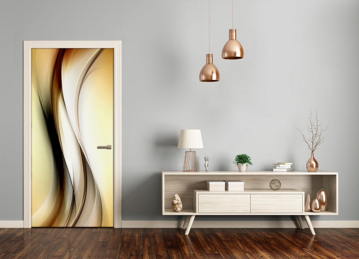 TÜRAUFKLEBER 75x205 cm Dekorativ für Türen - Hellbraun, Kunststoff (75/205/0.01cm) - TULUP