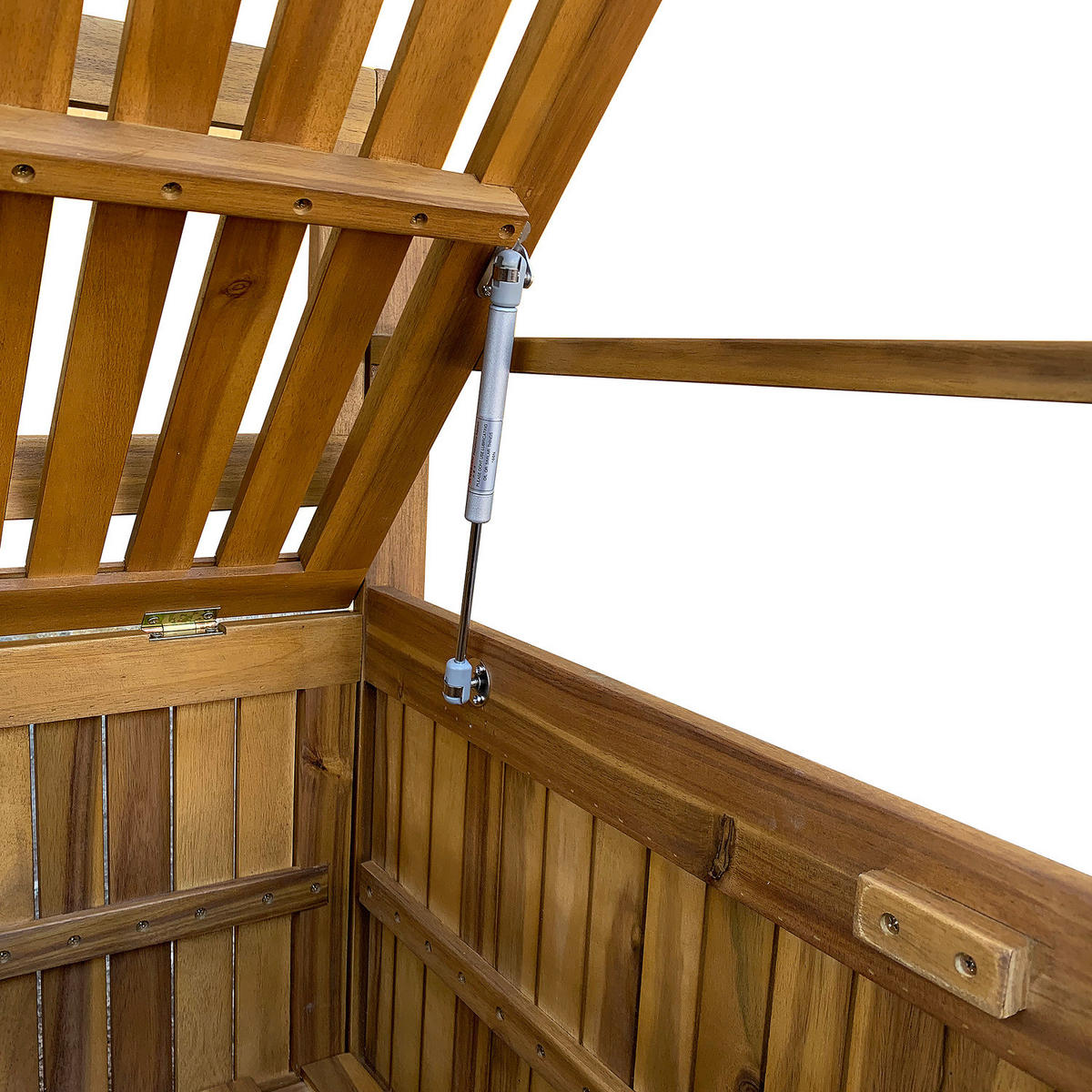 MASSIVE GARTENBANK - Akazie massiv / Polyester - Braun / Grau - Braun/Grau, Holz/Textil (120/79/69cm) - home24