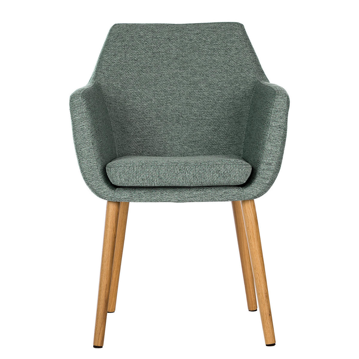 ARMLEHNENSTUHL - Dunkelgrün/Eichefarben, Textil (58/84/58cm) - home24