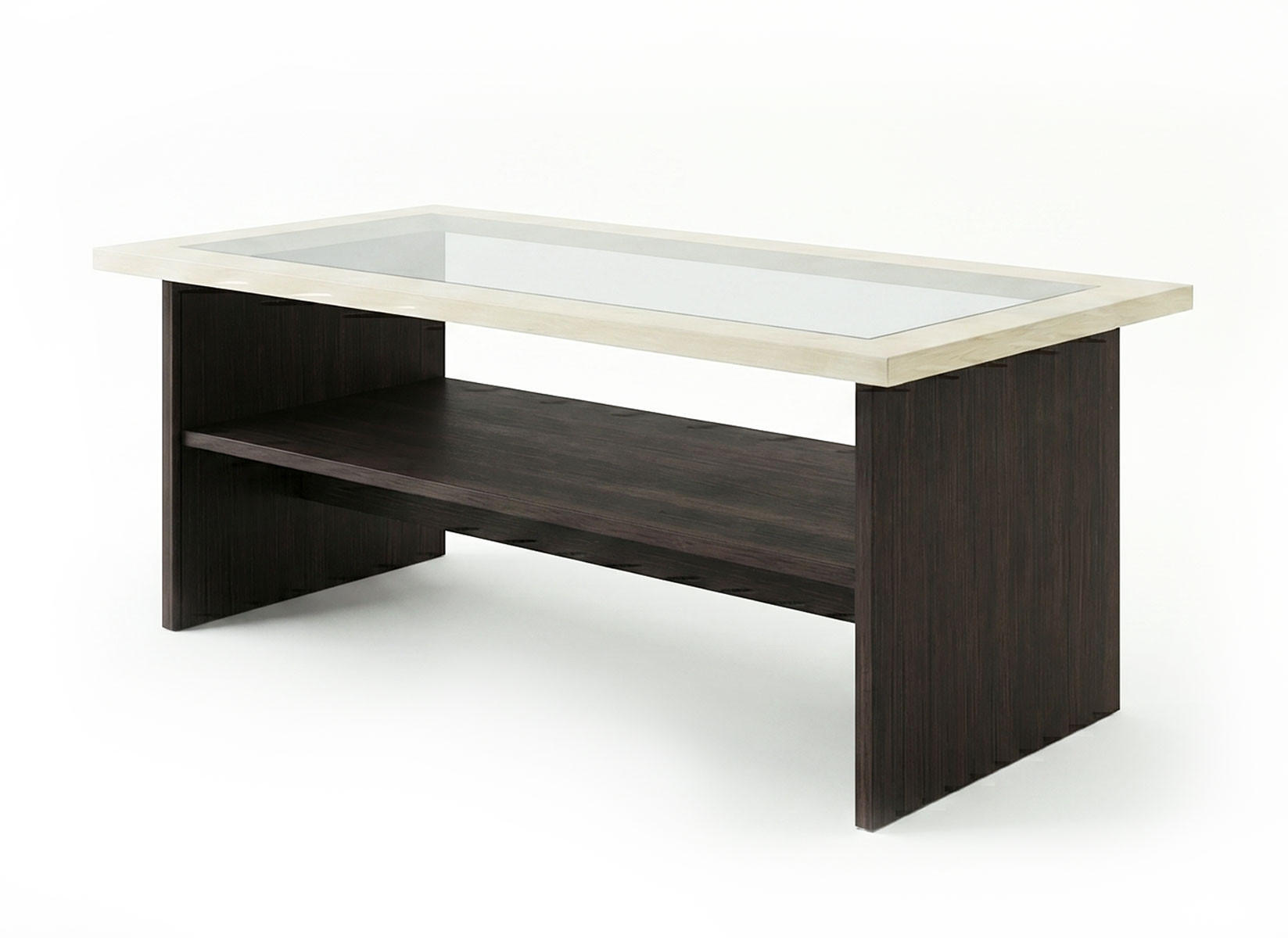 COUCHTISCH Domino wenge / birke 120 / 60 / 53cm - Wengefarben/Braun, Holz/Holzwerkstoff (60/120/53cm) - Feldmann-Wohnen