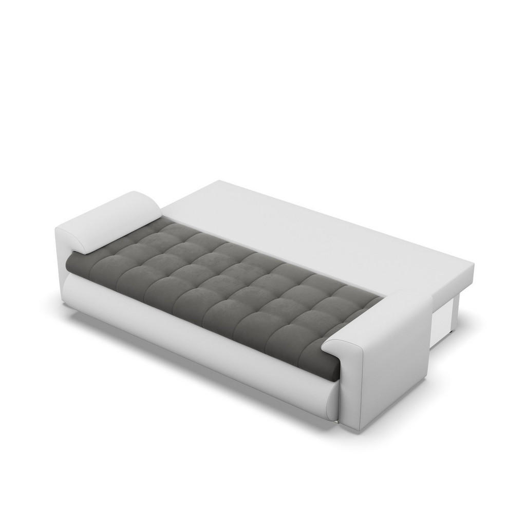 Thumbnail - Sofa, Dunkelgrau, Hellgrau, Textil, 3-Sitzer, 222x92x96 cm, Wohnzimmer, Sofas & Couches, Sofas, 3-Sitzer Sofas