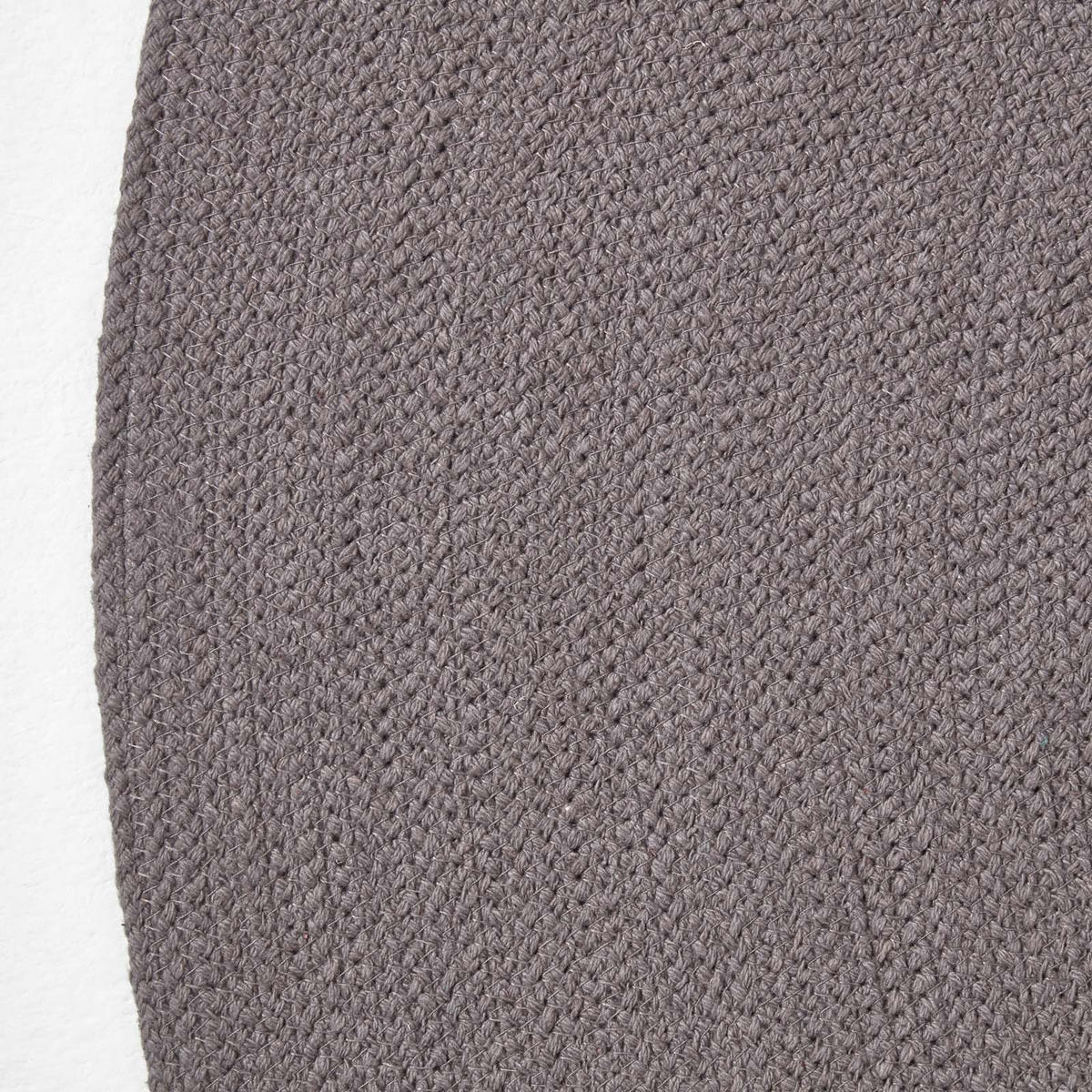 TEPPICH geflochten rund 120 cm - Grau, Textil (120/120cm) - Homescapes