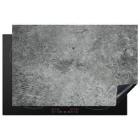 HERDABDECKPLATTE Beton - Schiefer - Grau -Betonstruktur Induktionsmatte 81x52 cm - Grau, Kunststoff (81/52/0.2cm) - MuchoWow
