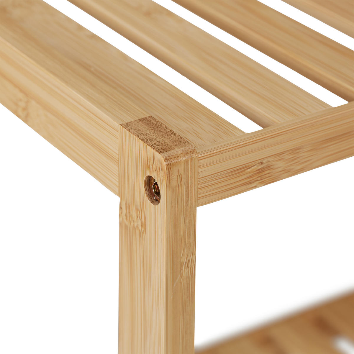 BADREGAL - Hellbraun, Holz (60/69/26cm) - Relaxdays