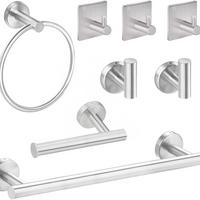 BADEZIMMER-REGAL-SET, silber, 42/18/6 cm - Silberfarben, Metall (18/6/42cm)
