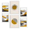 POSTER Set Mit 6 Zykloidale Natur In Kulissen Abstracts Ästhetische Dekorative Gemälde Für Ihr Wohnzimmer, Schlafzimmer, Zuhause A3 & A4 Weißer Rahmen - Weiß, Papier (29/3cm) - Nacnic