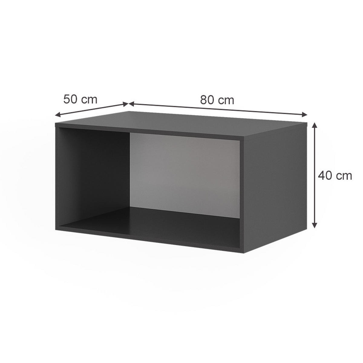 GORNJA PLOČA ORMARA Elmo Antracit 80 x 40 cm - antracit, drvni materijal (80/40/50cm) - Vicco
