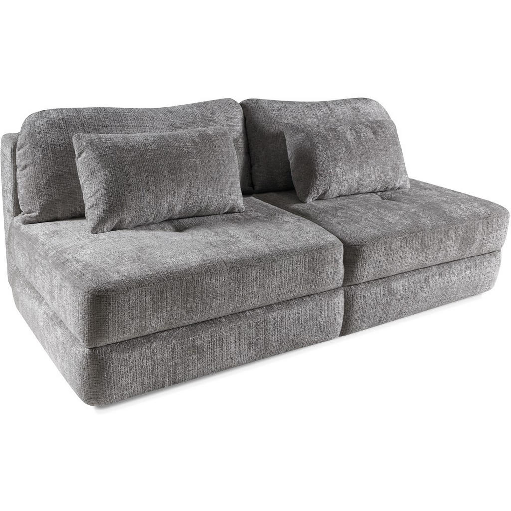 Thumbnail - Beautysofa Schlafsofa, Grau, Textil, 214x93x118 cm, Wohnzimmer, Sofas & Couches, Schlafsofas