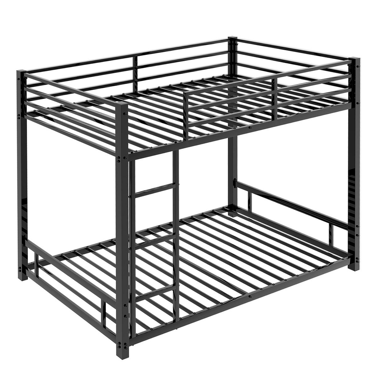 ETAGENBETT Metall 90x190 cm Schwarz - Schwarz, Metall (90/190cm) - Meubliv