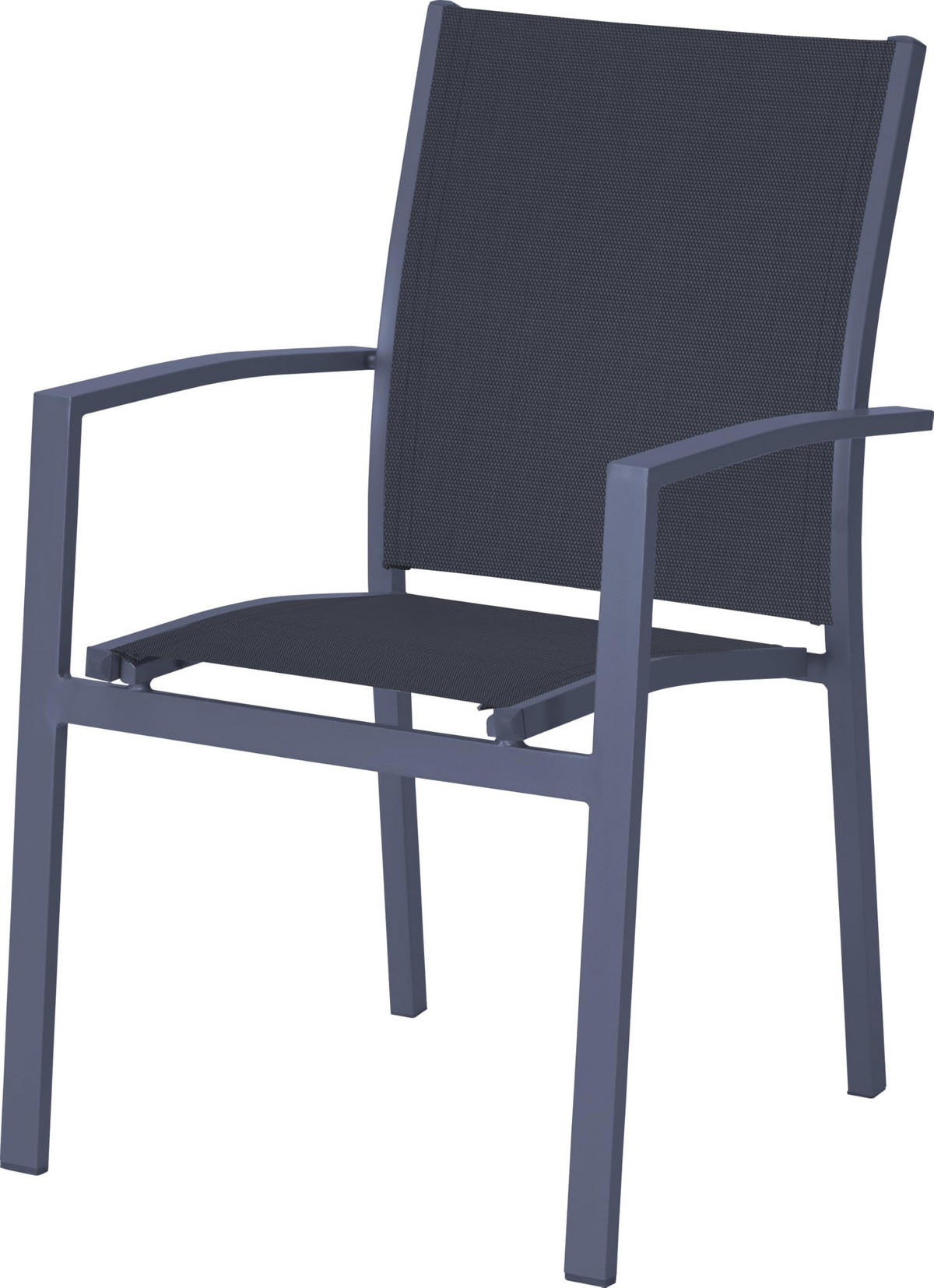 GARTEN-SITZGRUPPE Dorian 3-teilig Gartenmöbel-Set - Dunkelgrau, Kunststoff - DELUKE