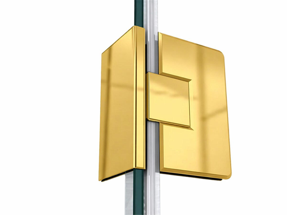 DUSCHKABINE Emma 80x80x80cm U-Form+DT- Gold - Goldfarben, Glas (80/80/195cm) -  Glaswerk Westfalen