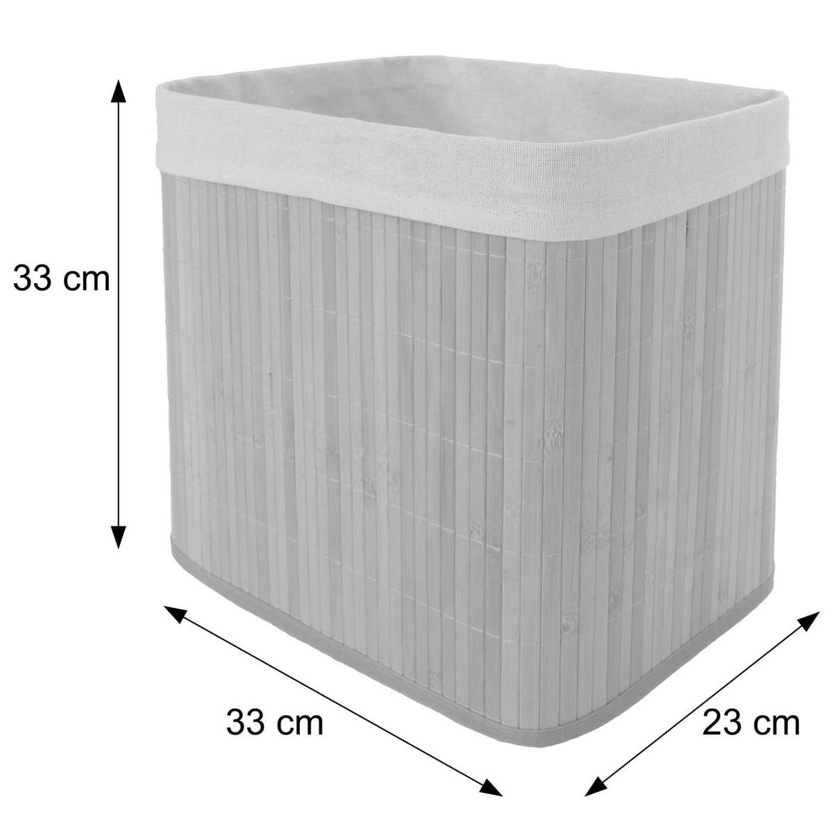 ÚLOŽNÝ KOŠ Kaštanově hnědý, krémově bílý - krémová/barva kaštanu, dřevo (33/23cm) - MCW