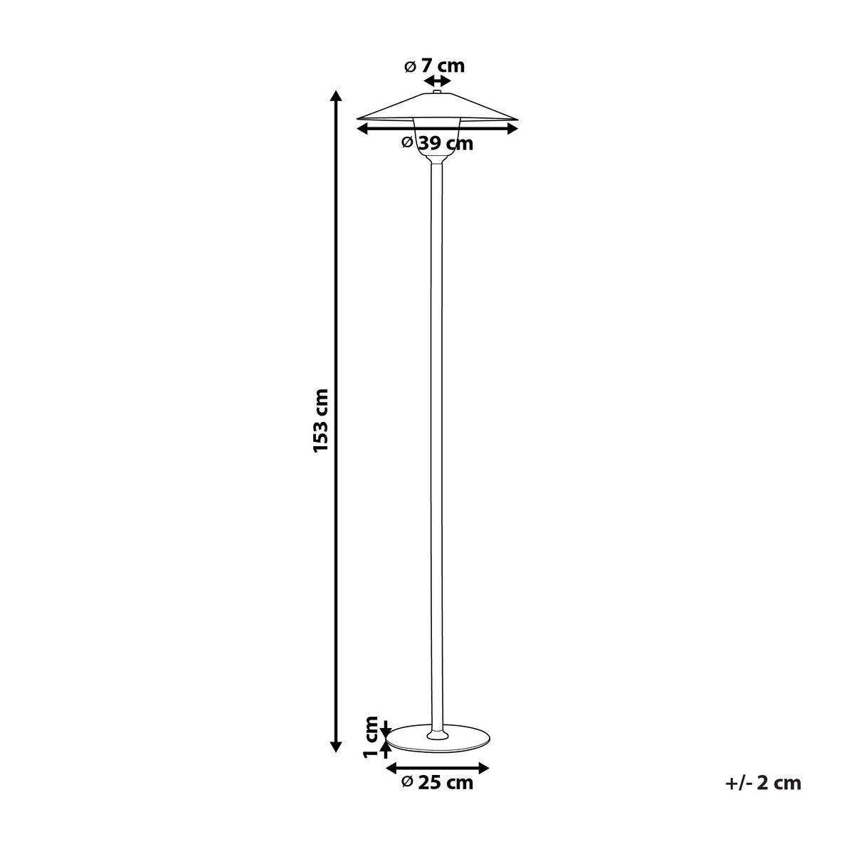 STEHLAMPE Moppy 25/25/153 cm - Hellbraun, Holz (25/25/153cm) - Beliani
