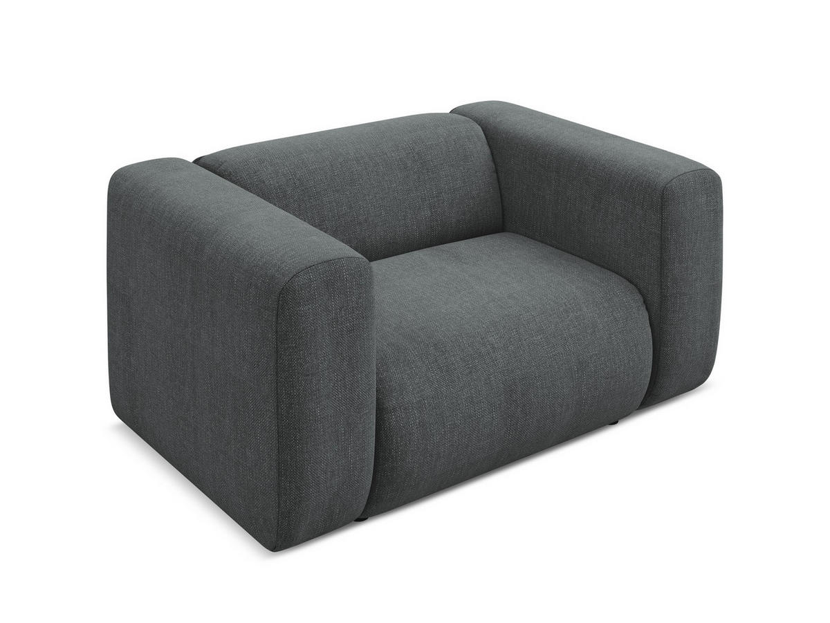 4-SITZER-SOFA Samt Stoff Grün - Dunkelgrün/Schwarz, Kunststoff/Textil (335/70/166cm) - Makamii