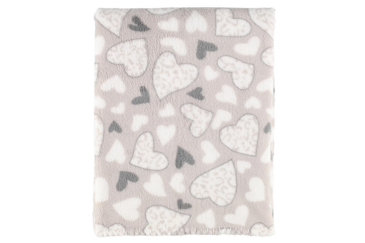 FLEECEDECKE Maskottchen 75/100 cm - Grau, Textil (24/18cm)