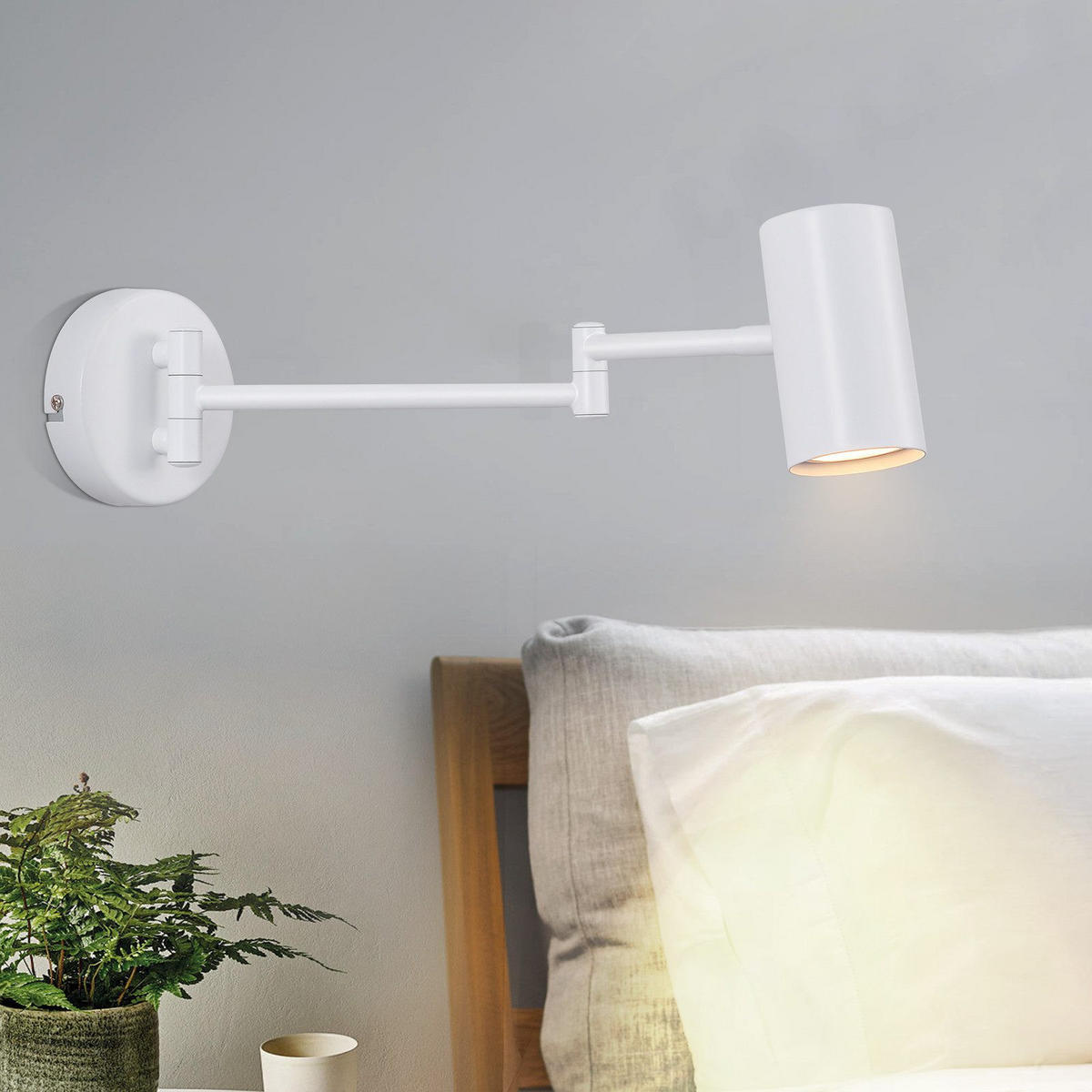NÁSTĚNNÉ svítidlo Yazici 10/10/50 cm - bílá, kov (10/50/10cm) - Nettlife