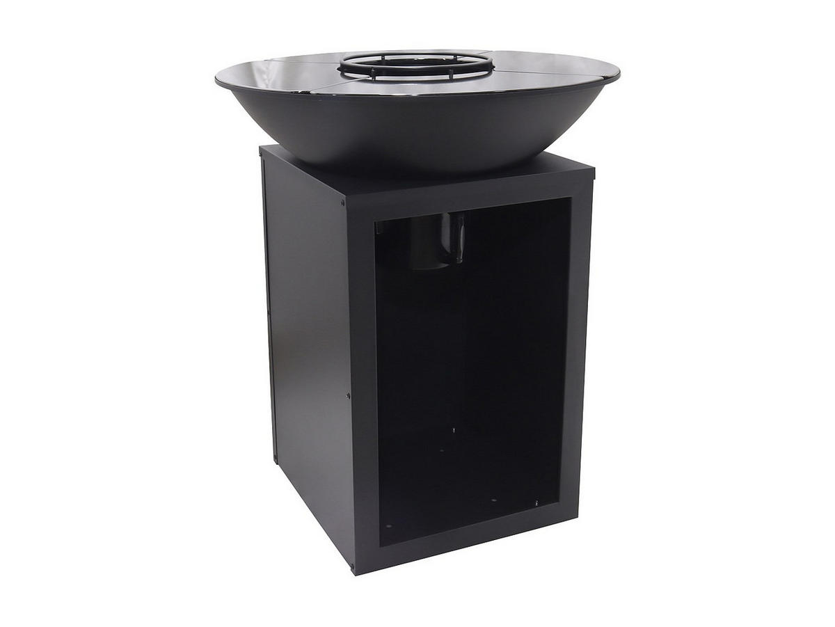 GRILL - 80 cm x 80 cm - metall - schwarz Ignos - Schwarz, Metall (80/95/80cm) - Vente-Unique