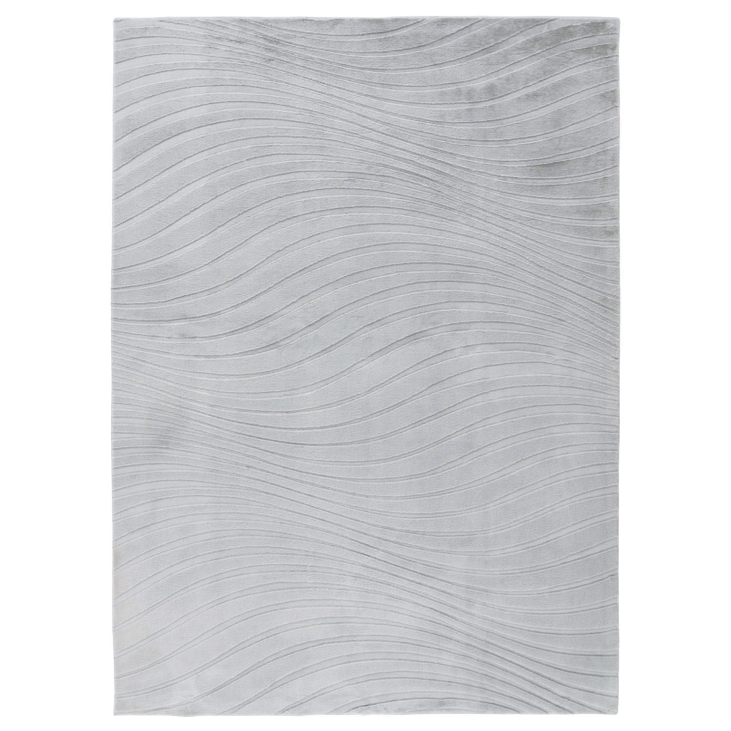 KURZFLOR-TEPPICH Waves 503 Grau 120x170 cm - Grau, Textil (120/170cm) - carpet city