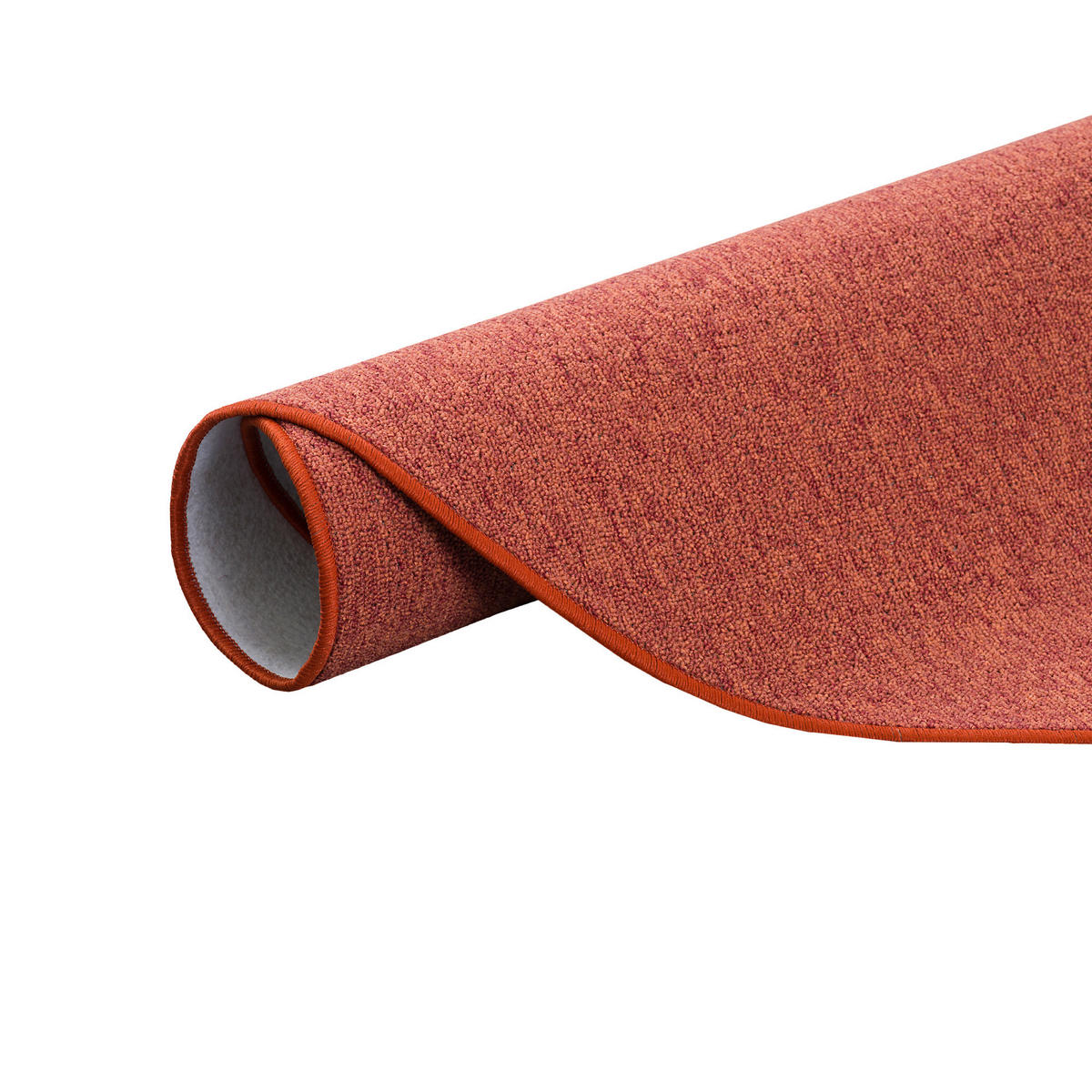 FEINSCHLINGEN VELOUR TEPPICH STRONG RUND - Terracotta, Textil (200/200cm) - Snapstyle