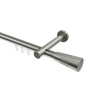 INNENLAUF-GARDINENSTANGEN-SET Prestige Tanara 180 cm, 1-läufig, 20 mm Ø Edelstahl-Optik - Edelstahlfarben/Silberfarben, Metall (180cm) - INTERDECO
