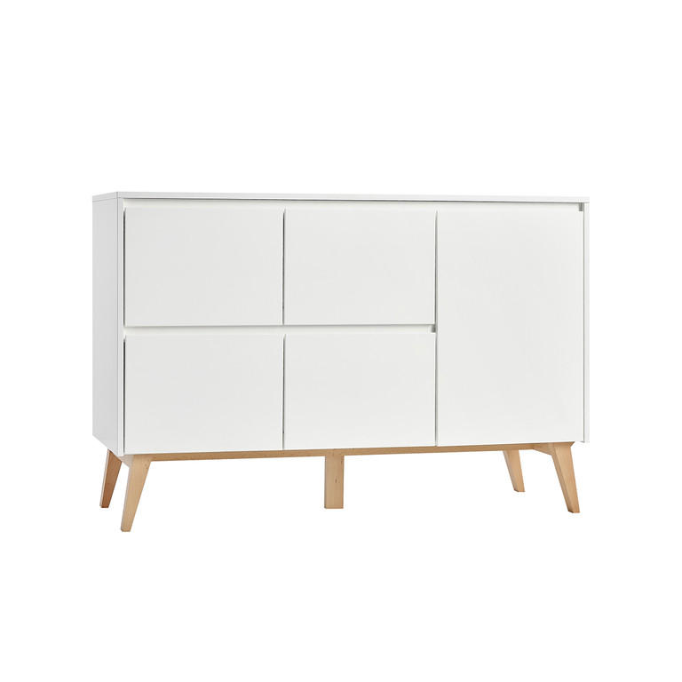 DJEČJA KOMODA Bijelo i drvo - bijela, drvni materijal (149/92/52cm) - Petits-meubles